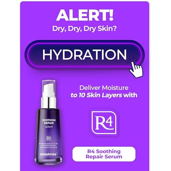 Dermafirm SOOTHING REPAIR HYDRATING FACE SERUM R4 | DARK SPOT SERUM SKIN GLOW KOREAN FACE OIL WITH EUCALYPTUS, PEPTIDE & COLLAGEN | GENTLE FOR ALL SKIN TYPES NO ANIMAL TRIALS NO PARABEN 1.69 FL OZ - Image 3